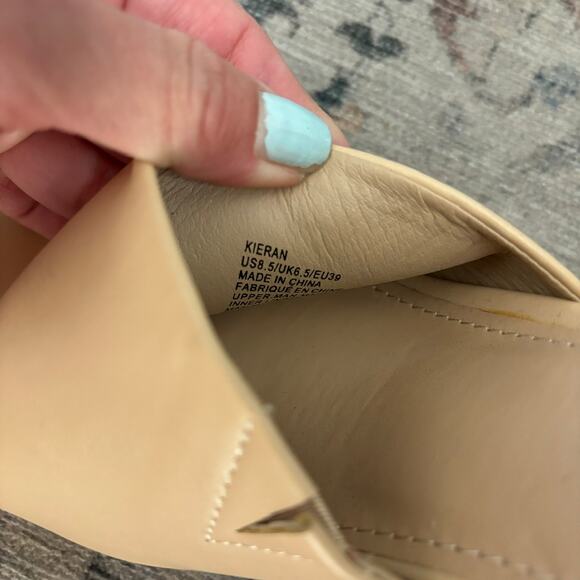 JustFab Kieran Mule Heeled Sandal – Beige Neutral Block Heel – Size 8.5 - Picture 8 of 9